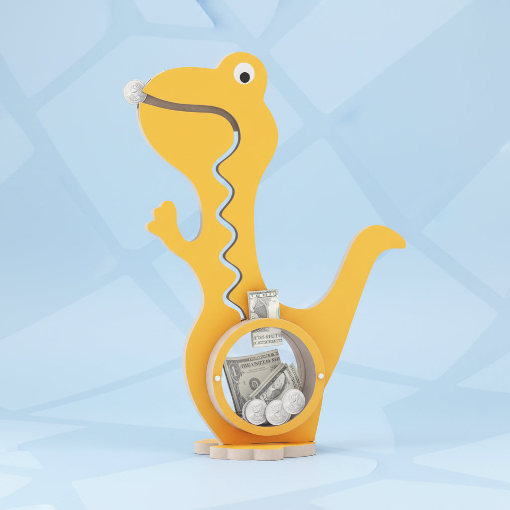 DinoSave – Urocza i praktyczna – skarbonka w kształcie dinozaura