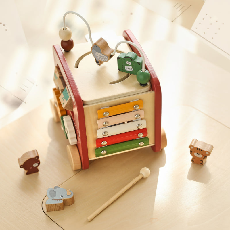 BusyRide – Edukacyjny i wszechstronny – drewniany zestaw Montessori