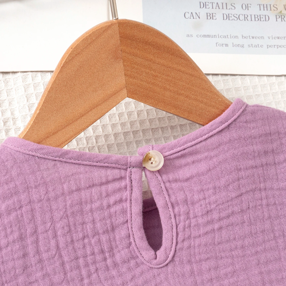 SoftCharm – Elegancki i wygodny – zestaw dla dziewczynek z bluzką z falbanami i długimi spodniami
