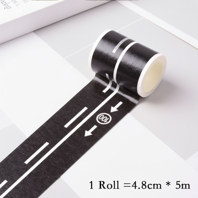 KidoTape – Kolorowy i praktyczny – zestaw taśm samoprzylepnych z motywem dróg