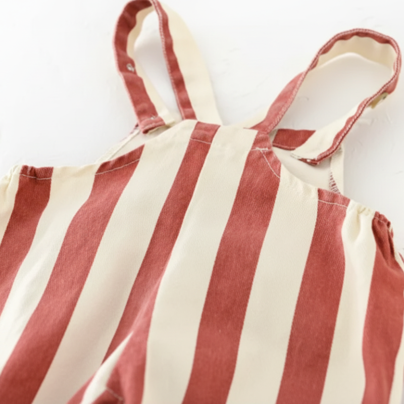 Striped Overall Romper – Miękkość i wygoda – kombinezon dziecięcy