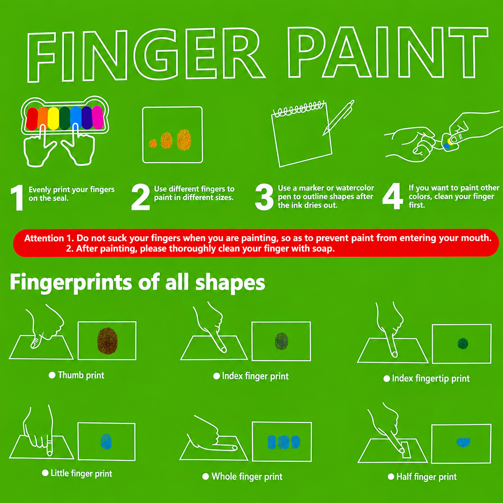 FingerArt – Kreatywnie i kolorowo – książeczka z farbami do malowania palcami dla dzieci