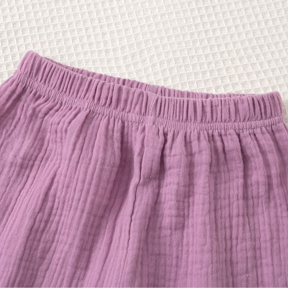 SoftCharm – Elegancki i wygodny – zestaw dla dziewczynek z bluzką z falbanami i długimi spodniami