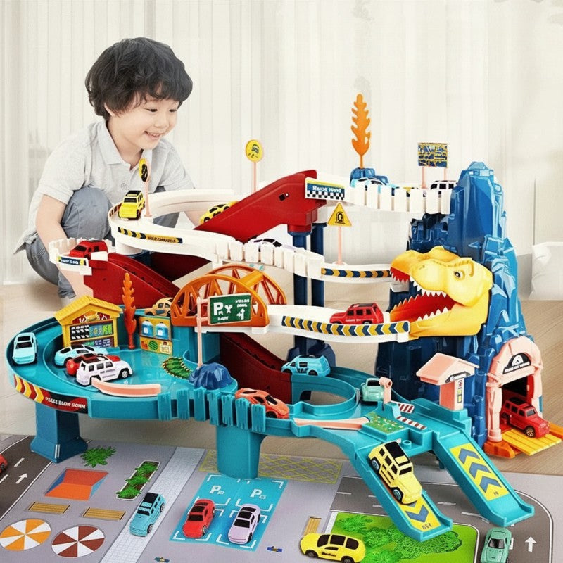 JurassicRun – fajna i edukacyjna – tor wyścigowy z samochodzikami