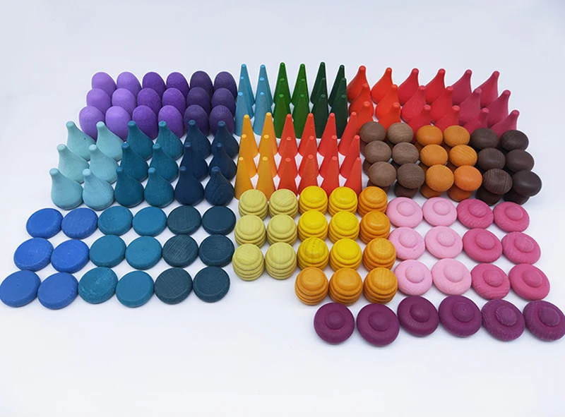 Rainbow Blocks™ – Kreatywna zabawa w kolorowanie – Drewniany zestaw do kolorowania