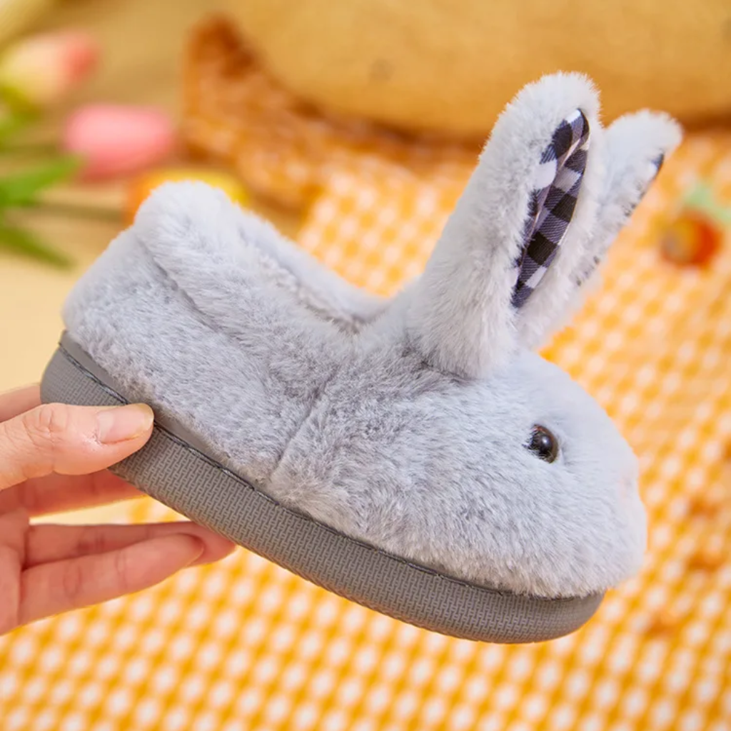 BunnyToes – Miękkie i ciepłe – pluszowe kapcie w kształcie królików