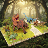 Thumbnail for JurassicKids – Ekscytująca i edukacyjna – encyklopedia dinozaurów 3D w formie książki z wyskakującymi ilustracjami