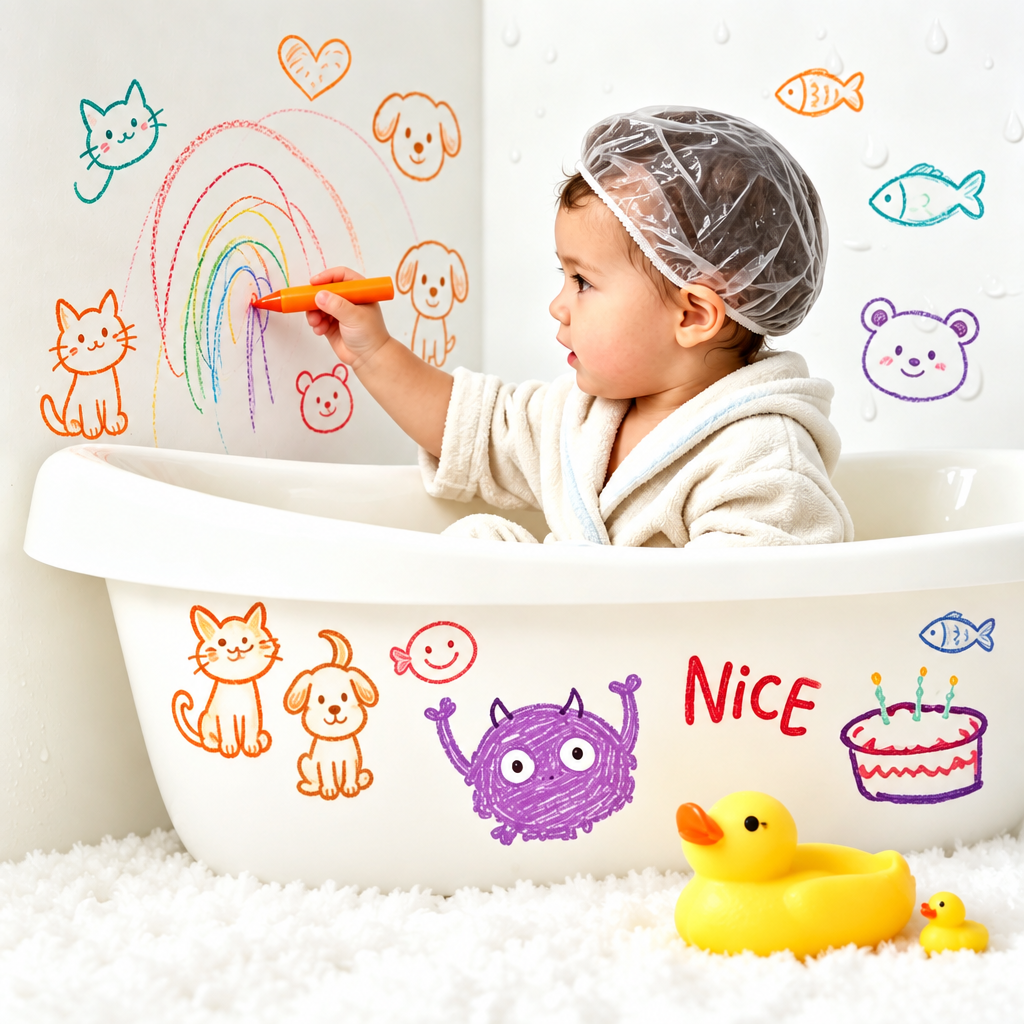 DoodleBath – Kolorowe i zabawne – 6-częściowy zestaw kredek do kąpieli