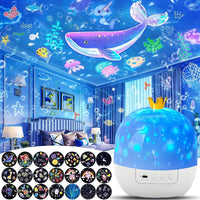 Thumbnail for CosmoGlow – Marzycielski i kreatywny – lampka nocna Galaxy Projector z obrotem o 360°