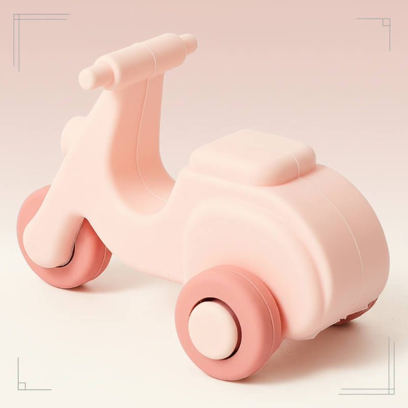 Montessori Silicone Toy Car – Bezpieczne i przyjazne dla ząbków – silikonowa zabawka do gryzienia w kształcie pojazdu