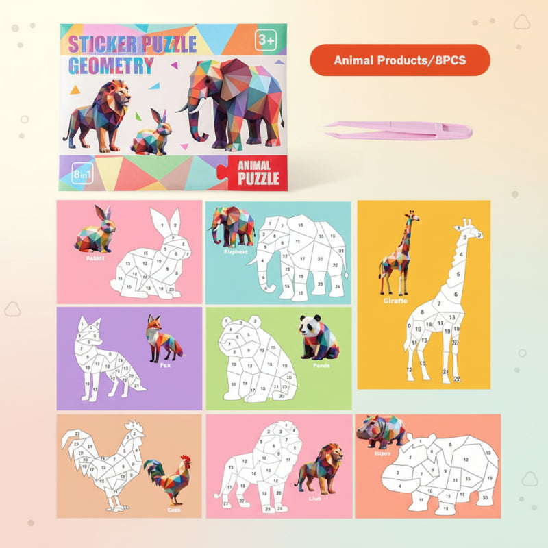 3D Sticker Puzzle – Kreatywne i edukacyjne – geometryczna układanka 3D