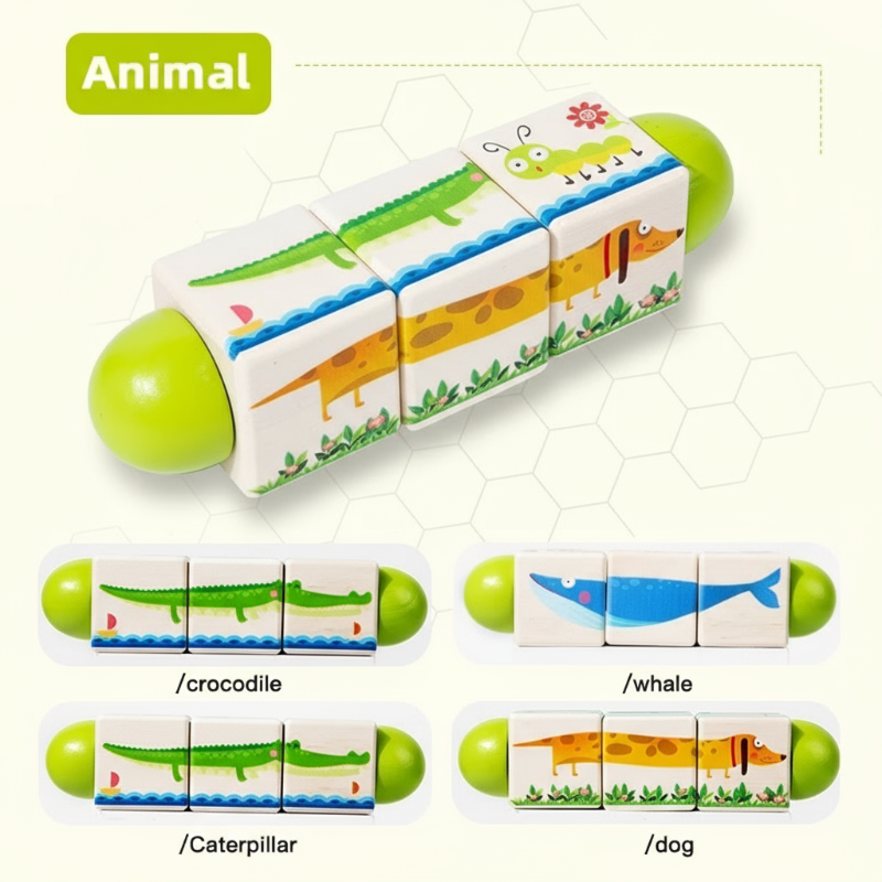 WoodiTurn – Edukacyjne i zabawne – Obrotowa układanka