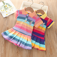 Thumbnail for RainbowBabe – Świeża i kolorowa – dziecięca sukienka polo