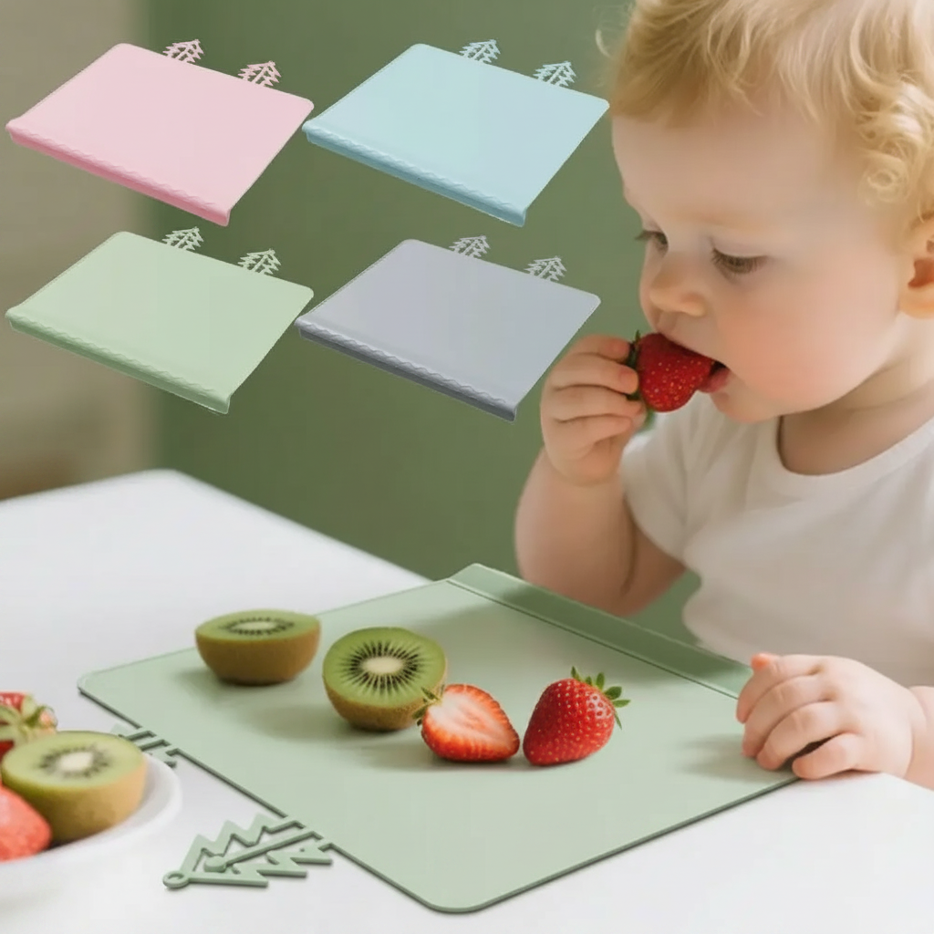 BabySafe – Praktyczna i higieniczna – silikonowa podkładka pod talerz z podwyższonym brzegiem