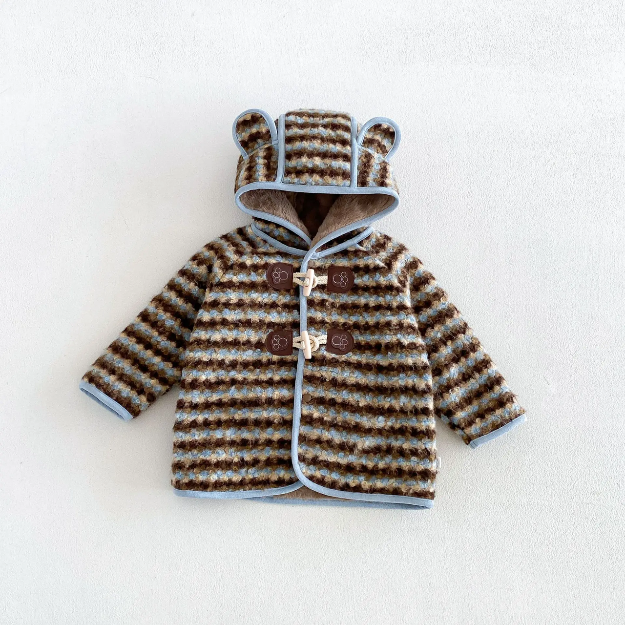 LittleWarm – Przytulny i stylowy – płaszcz zimowy z wzorem Fair Isle