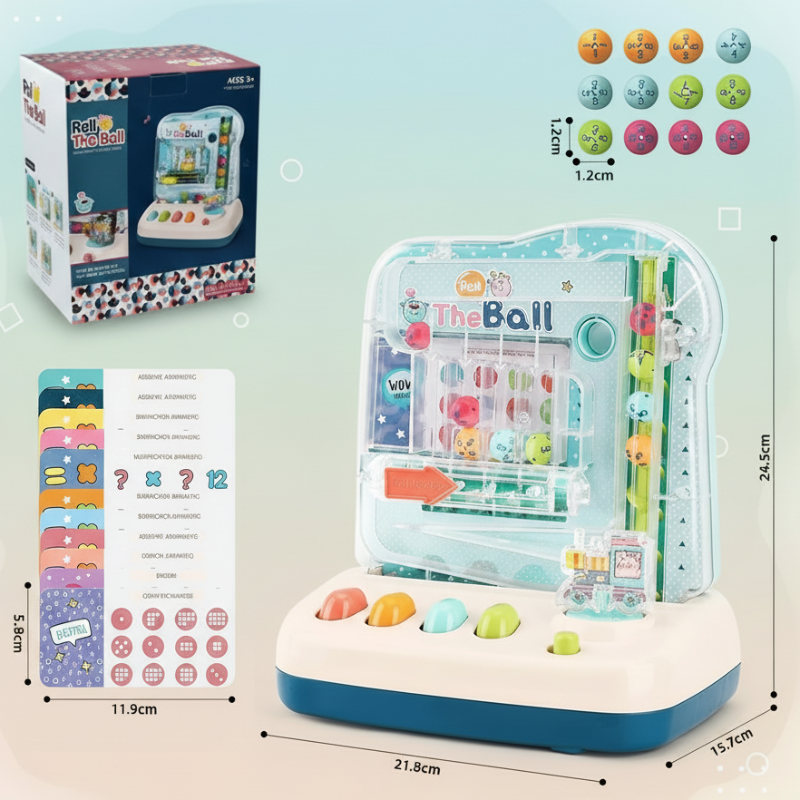Montessori Math Track Game – Nauka i logika – gra z torem kulkowym
