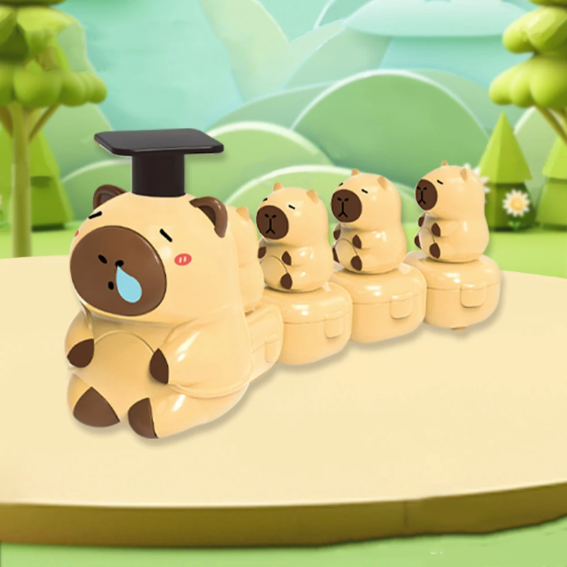 Capybara Train Toy – Zabawne i urocze – Ruchliwy pociąg