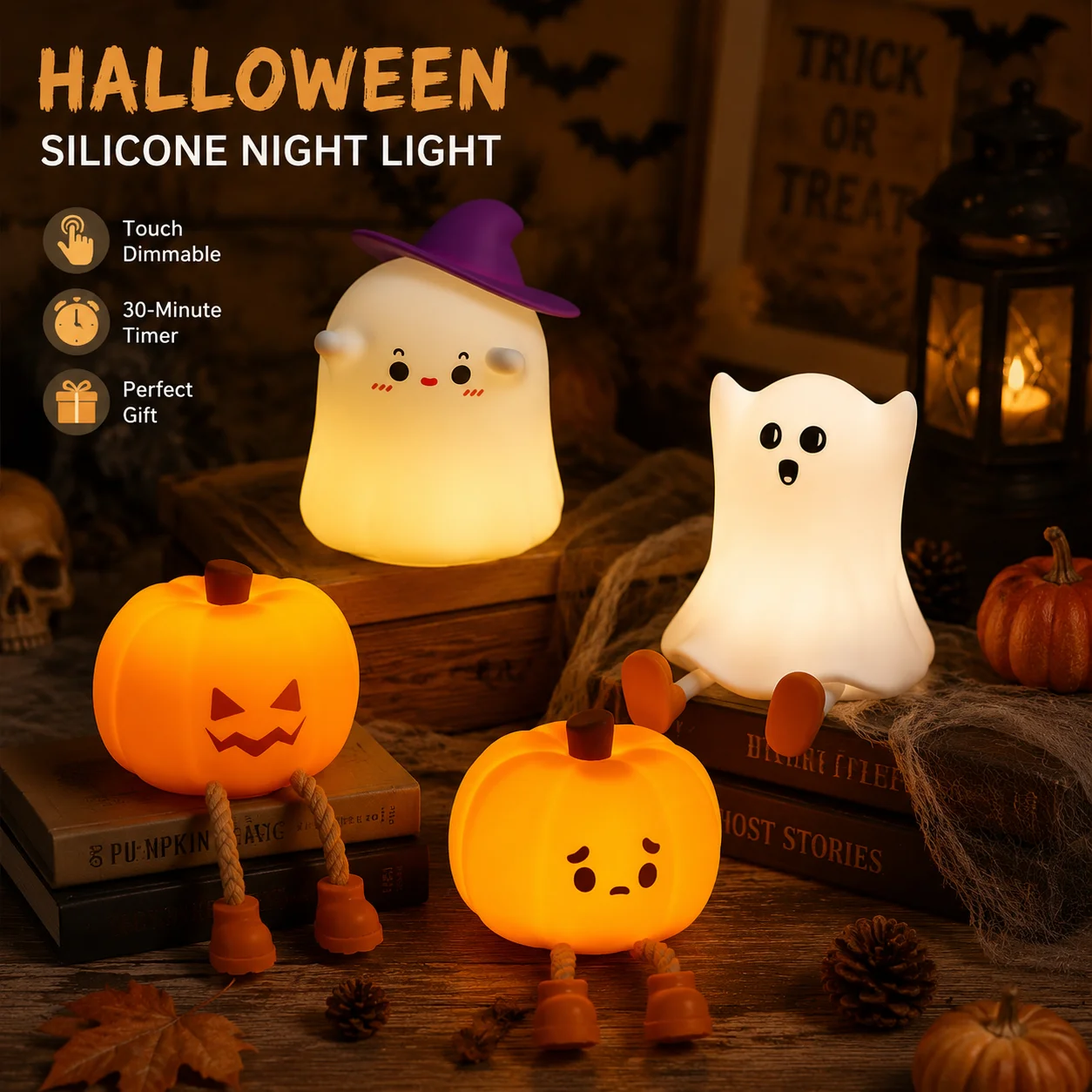 SpookyLamp – Urocza i nastrojowa – lampka nocna na Halloween