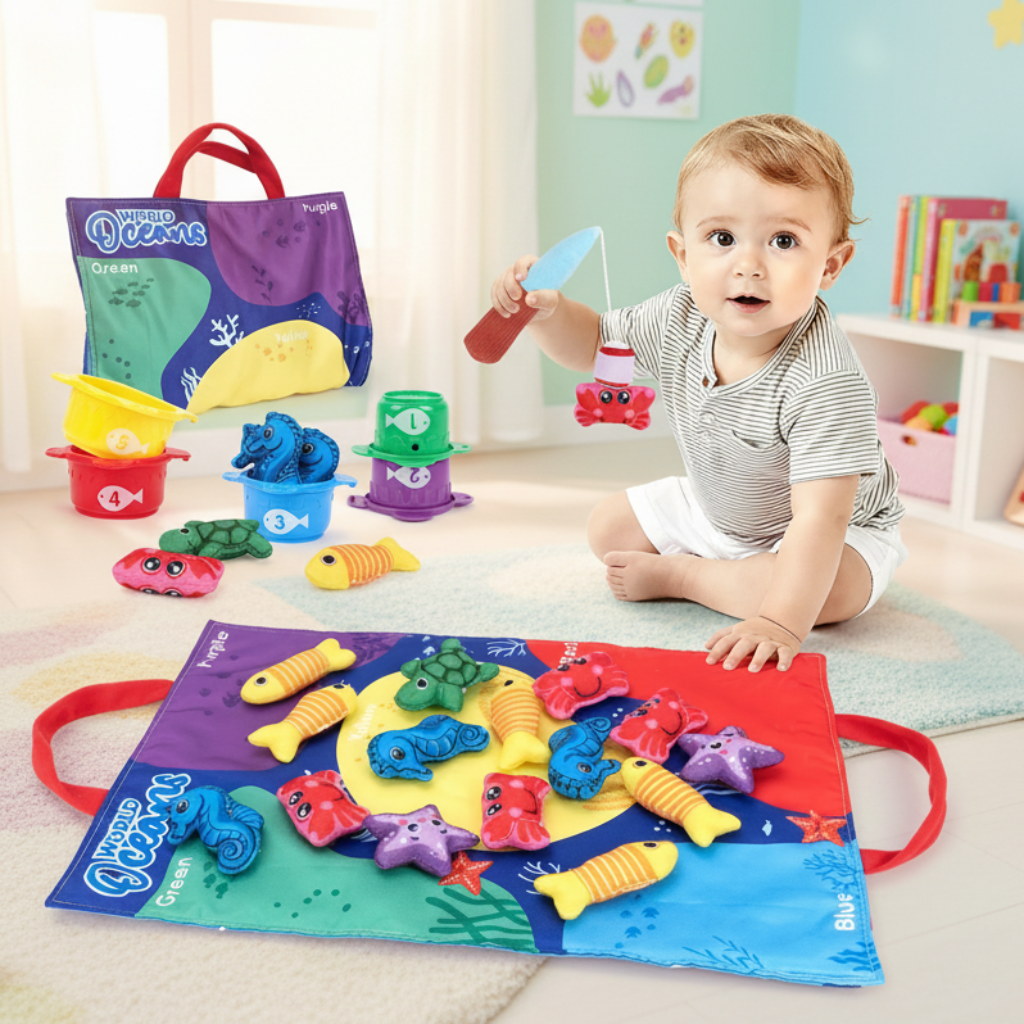 LittleFisher – Edukacyjna i interaktywna – gra rybna Montessori