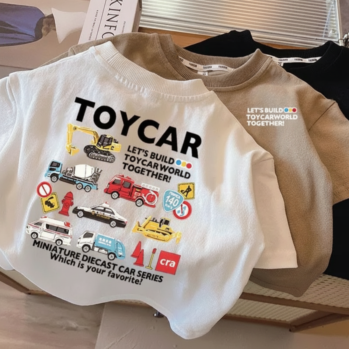 PlayCars – Odzież codzienna i miękka – Odzież dziecięca z nadrukiem samochodów