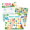 Potty Training – Zabawna i motywująca - karta do nauki korzystania z nocnika z naklejkami