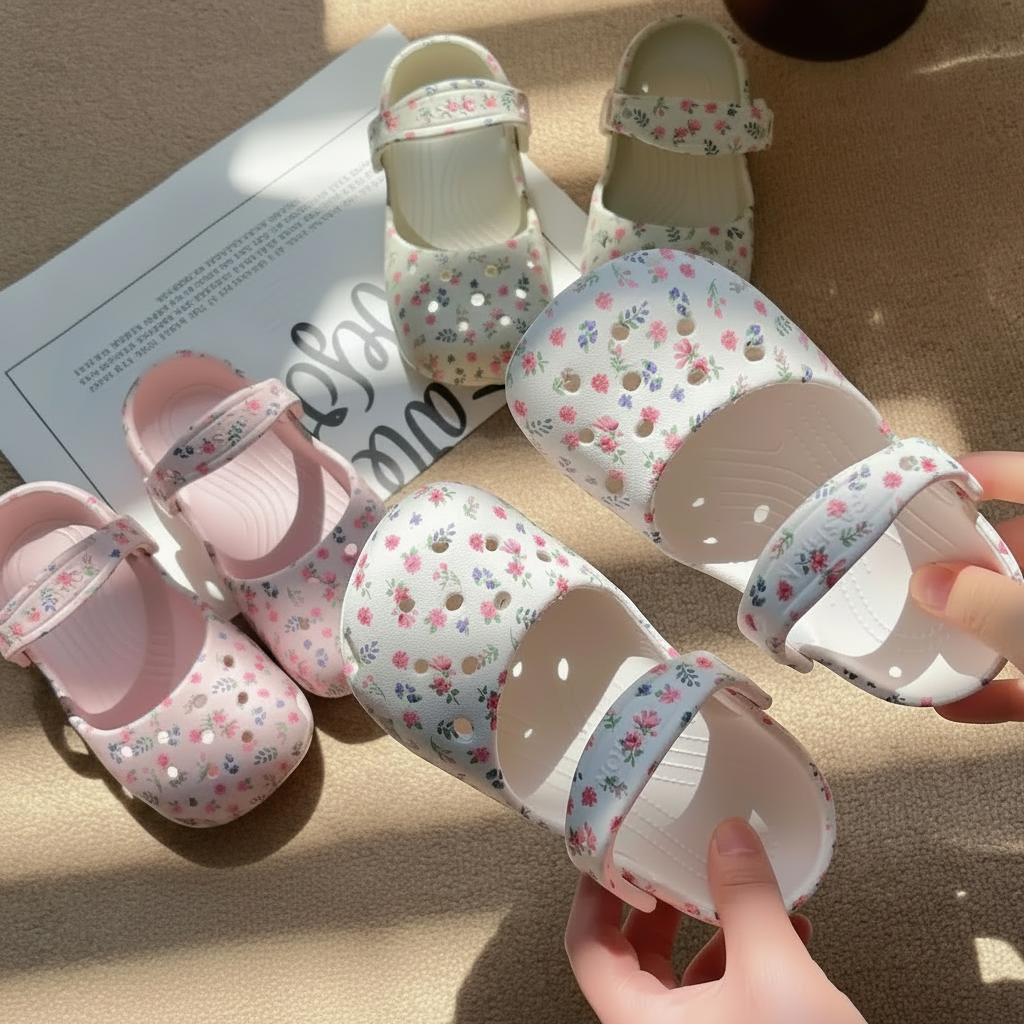 FlowerFeet – Eleganckie i wygodne – sandały w kwiaty