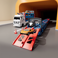 Thumbnail for CarHauler – Zabawowe i pełne przygód – zestaw do zabawy z transporterem samochodów i samochodami wyścigowymi