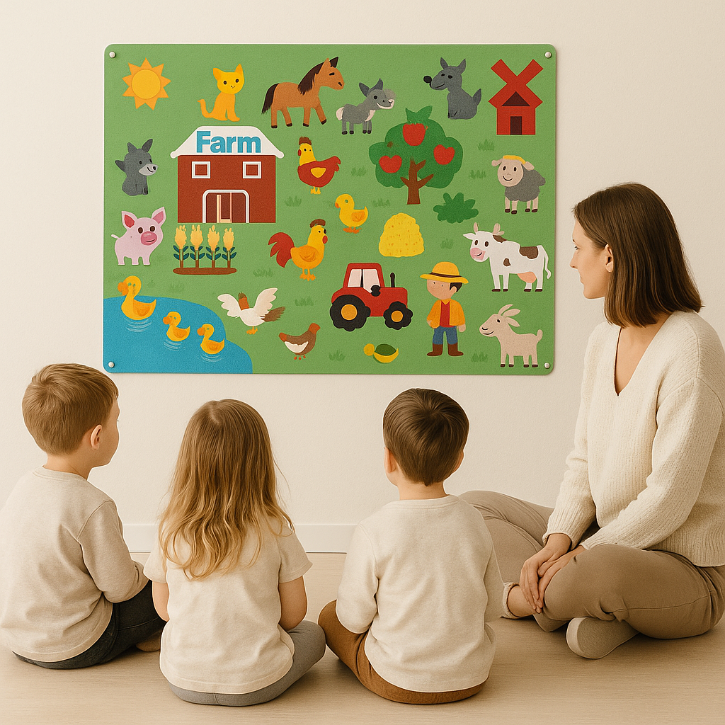 FeltBoard™ - Edukacyjna tablica filcowa - Poznawanie świata zwierząt