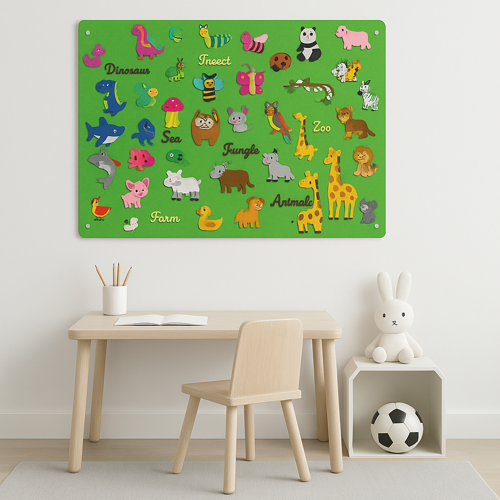 FeltBoard™ - Edukacyjna tablica filcowa - Poznawanie świata zwierząt