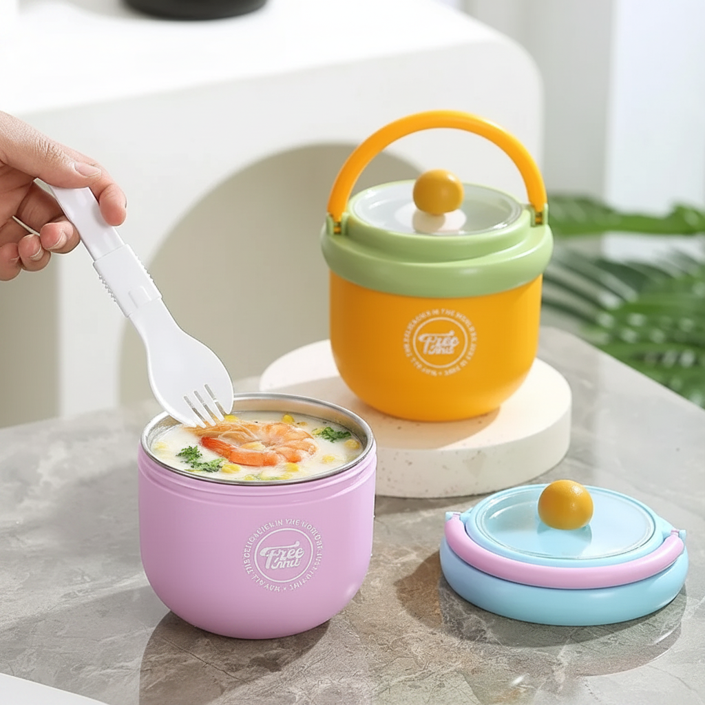 MealMate – Praktyczna i izolowana – miska obiadowa ze stali nierdzewnej z łyżką