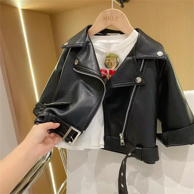 Girls Leather Jacket – Modna i stylowa – skórzana kurtka dla dzieci