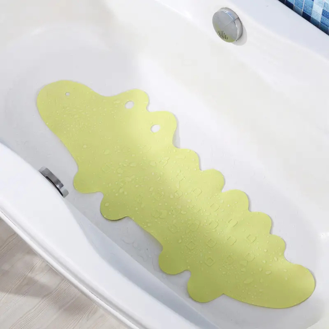 AquaJoy – Antypoślizgowa i bezpieczna – mata łazienkowa dla dzieci Krokodil