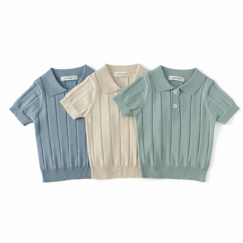 MiniLuxe – Elegancka i wygodna – koszulka polo z dzianiny