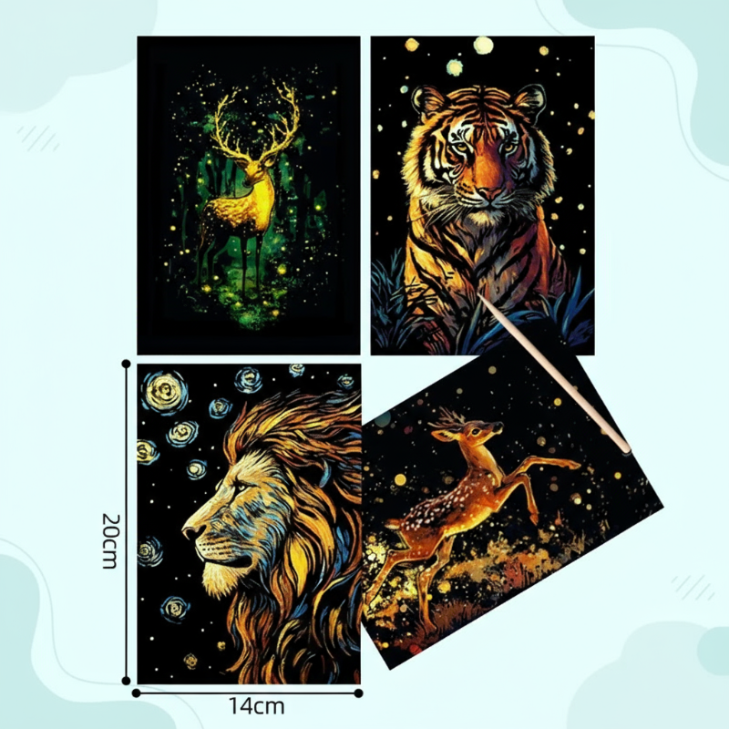 GlowArt – Glow-in-the-dark – zestaw kart zdrapek