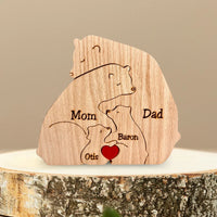 Thumbnail for Family Puzzle™ – spersonalizowany prezent na Dzień Matki z rodziną misiów