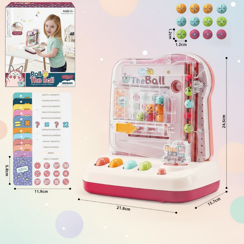 Montessori Math Track Game – Nauka i logika – gra z torem kulkowym