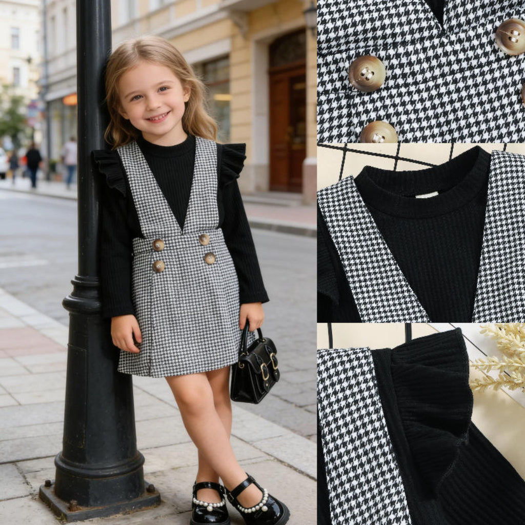 Mini Fashion™ - Dwuczęściowy zestaw z sukienką - Odzież dla dzieci