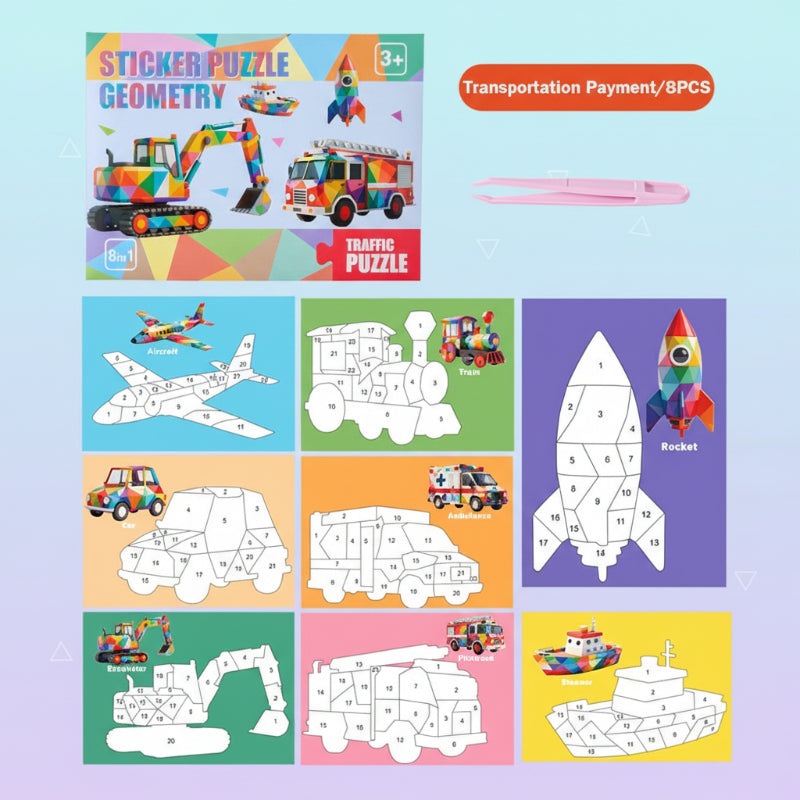 3D Sticker Puzzle – Kreatywne i edukacyjne – geometryczna układanka 3D