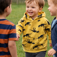 Thumbnail for DinoStyle – Ciepła i oddychająca bluza z kapturem z nadrukiem triceratopsa