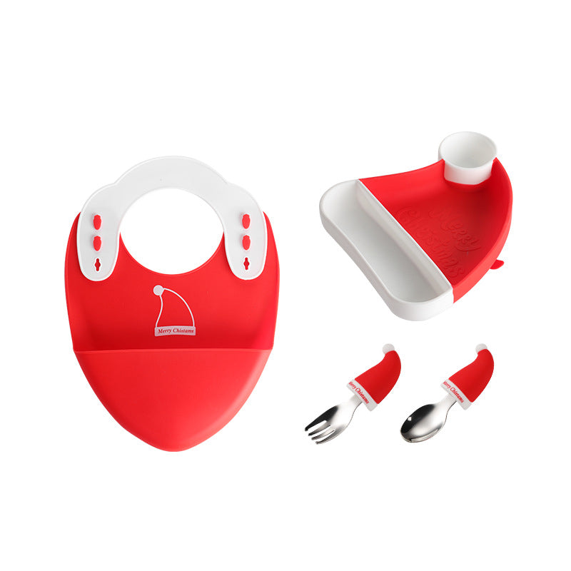 MiniMeal – Bezpieczny i antypoślizgowy – silikonowy zestaw talerzy dla maluchów ze sztućcami