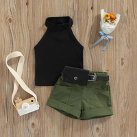 Thumbnail for MiniFashionista – Elegancja i trendy – zestaw dla dziewczynek składający się z topu, szortów i saszetki