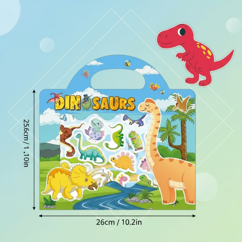 StickerFun – Kolorowa i pouczająca książeczka z naklejkami wielokrotnego użytku