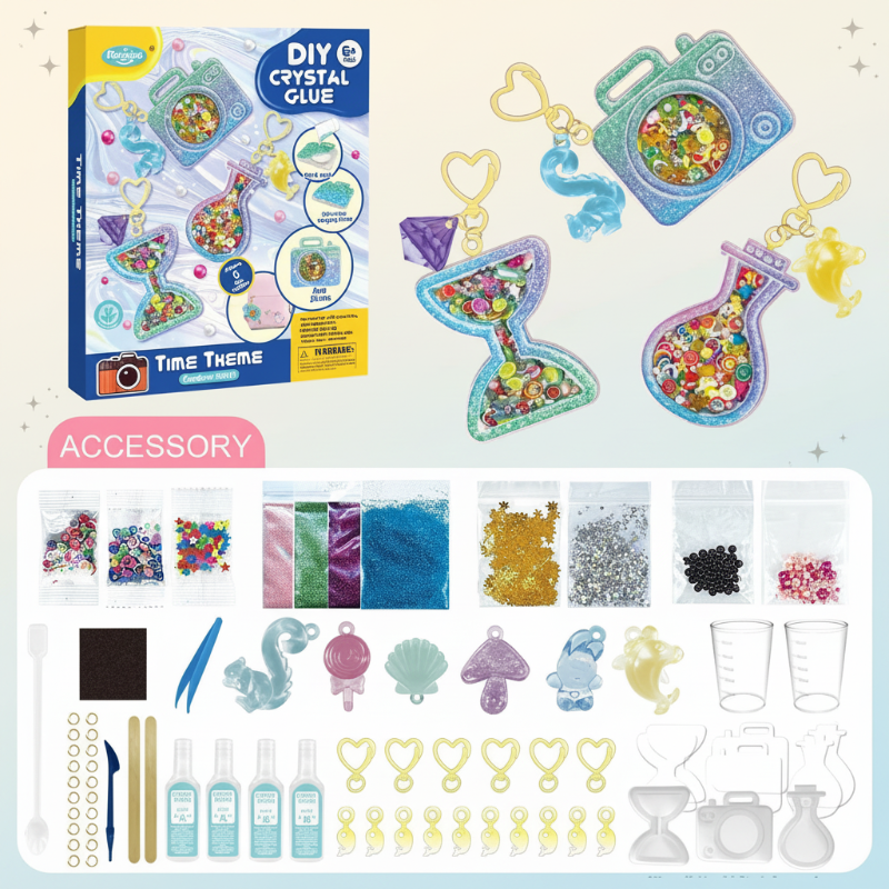 DIY Crystal Keychain Kit – Kreatywne i zabawne – zestaw do wykonania breloczka