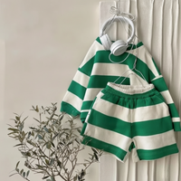 Thumbnail for LittleStyle – Weich & bequem – Gestreiftes Comfy-Set aus Baumwolle
