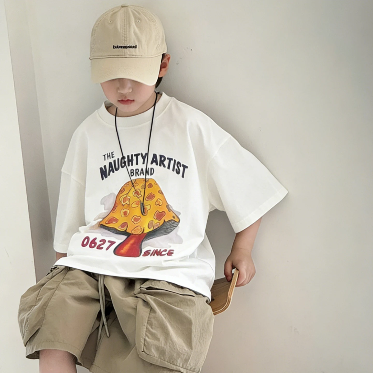 MushroomPlay – Styl casual i streetwear – koszulka oversize z nadrukiem grzybów