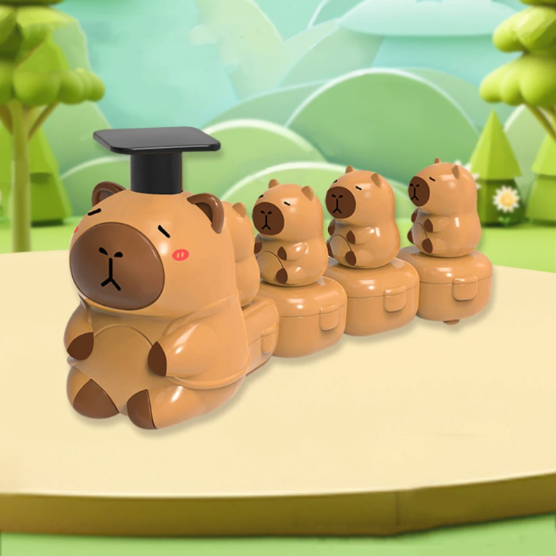 Capybara Train Toy – Zabawne i urocze – Ruchliwy pociąg