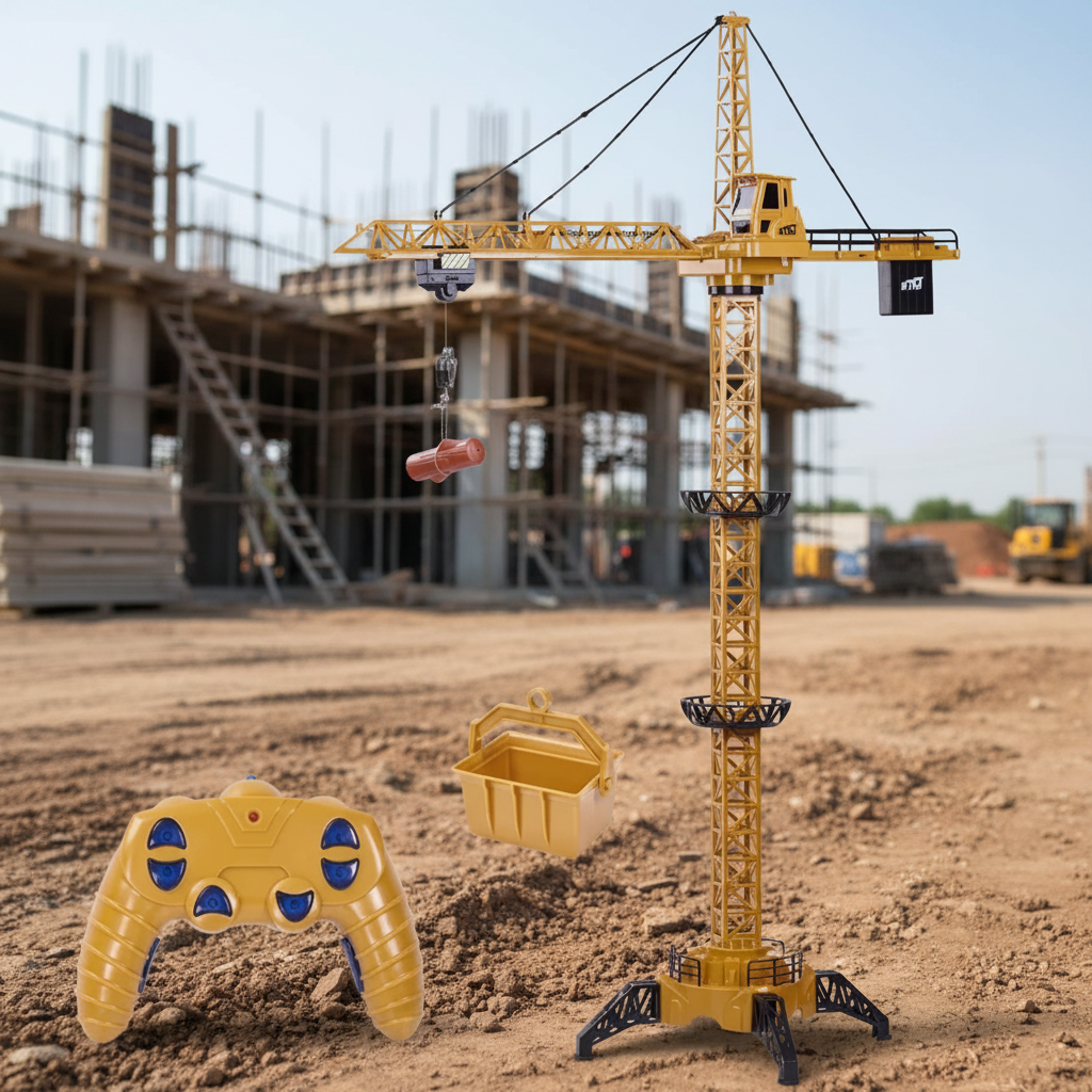 CranePro – Interaktywna i realistyczna – zabawka: żuraw wieżowy na pilota