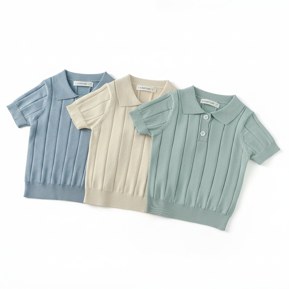 MiniLuxe – Elegancka i wygodna – koszulka polo z dzianiny