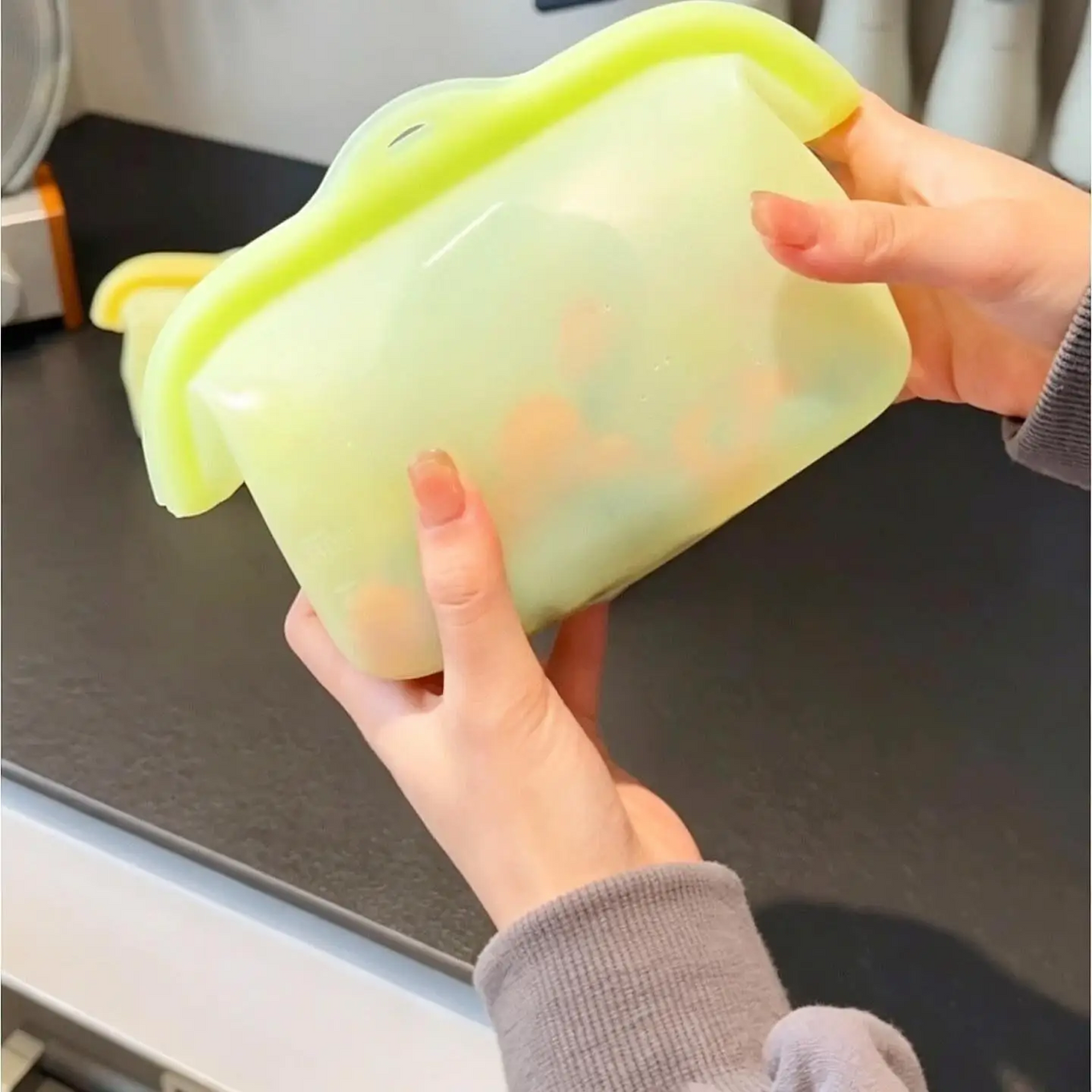 MealSaver – Praktyczna i wielokrotnego użytku – silikonowa torebka do przechowywania żywności