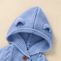 Thumbnail for SoftKnit – Ciepły i uroczy – dzianinowy kombinezon dla niemowląt z kapturem